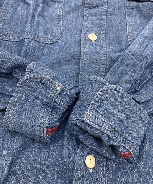 SUGAR CANE（シュガーケーン）SUGAR CANE (シュガーケーン) シャンブレーワークシャツ インディゴ サイズ:Mの古着・服飾アイテム