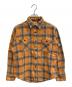 SUGAR CANE（シュガーケーン）の古着「TWILL CHECK L/S WORK SHIRT」｜オレンジ