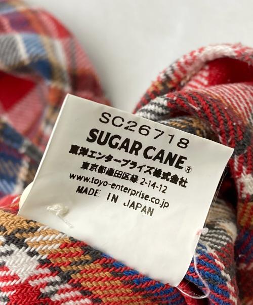SUGAR CANE（シュガーケーン）SUGAR CANE (シュガーケーン) TWILL CHECK WORK SHIRT レッド サイズ:Mの古着・服飾アイテム