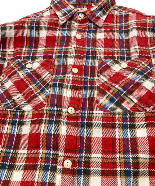 SUGAR CANE（シュガーケーン）SUGAR CANE (シュガーケーン) TWILL CHECK WORK SHIRT レッド サイズ:Mの古着・服飾アイテム