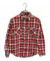 SUGAR CANE（シュガーケーン）の古着「TWILL CHECK WORK SHIRT」｜レッド