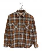 SUGAR CANEシュガーケーン）の古着「TWILL CHECK WORK SHIRT」｜ブラウン