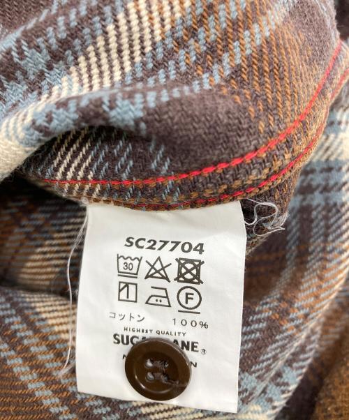 SUGAR CANE（シュガーケーン）SUGAR CANE (シュガーケーン) TWILL CHECK WORK SHIRT ブラウン サイズ:Mの古着・服飾アイテム