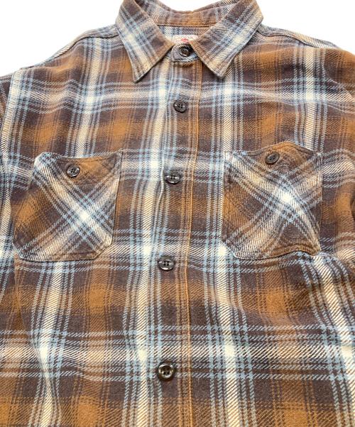 SUGAR CANE（シュガーケーン）SUGAR CANE (シュガーケーン) TWILL CHECK WORK SHIRT ブラウン サイズ:Mの古着・服飾アイテム