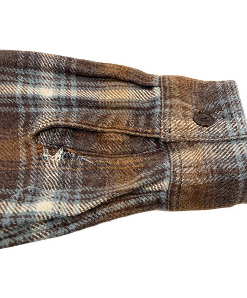 SUGAR CANE（シュガーケーン）SUGAR CANE (シュガーケーン) TWILL CHECK WORK SHIRT ブラウン サイズ:Mの古着・服飾アイテム