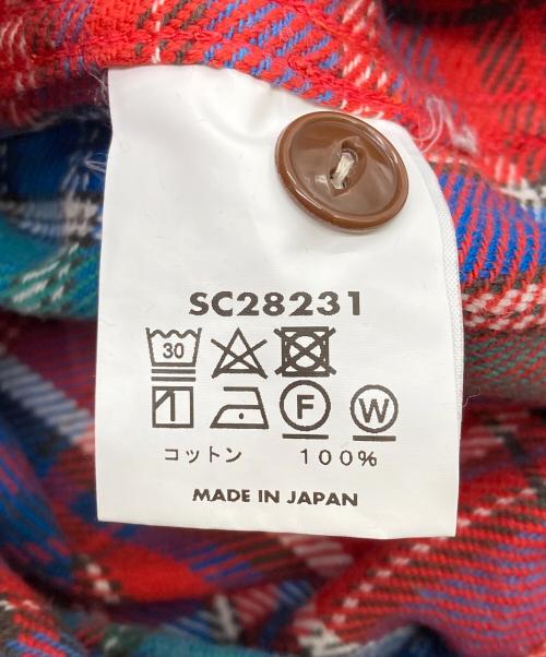 SUGAR CANE（シュガーケーン）SUGAR CANE (シュガーケーン) TWILL CHECK L/S WORK SHIRT レッド サイズ:Ｍの古着・服飾アイテム