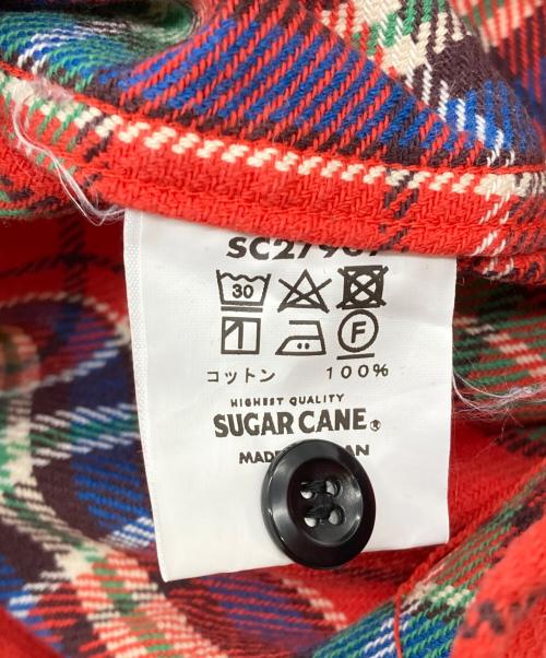 SUGAR CANE（シュガーケーン）SUGAR CANE (シュガーケーン) TWILL CHECK WORK SHIRT レッド サイズ:Mの古着・服飾アイテム