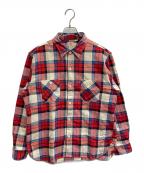 SUGAR CANEシュガーケーン）の古着「TWILL CHECK L/S WORK SHIRT」｜レッド