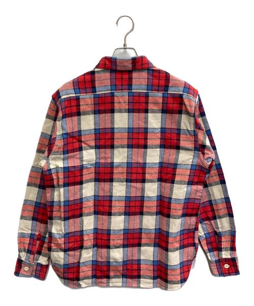 SUGAR CANE（シュガーケーン）SUGAR CANE (シュガーケーン) TWILL CHECK L/S WORK SHIRT レッド サイズ:Lの古着・服飾アイテム