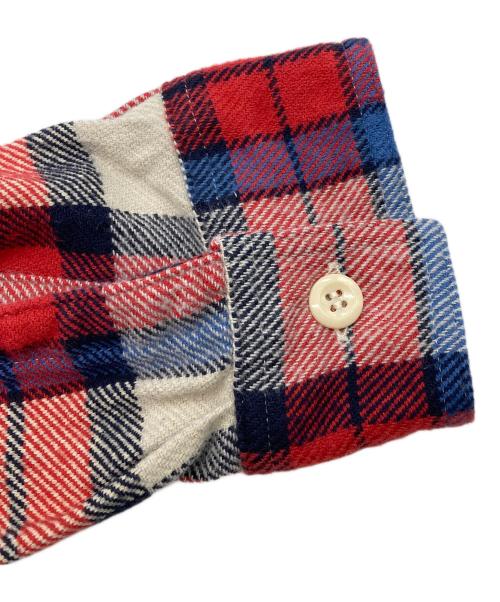 SUGAR CANE（シュガーケーン）SUGAR CANE (シュガーケーン) TWILL CHECK L/S WORK SHIRT レッド サイズ:Lの古着・服飾アイテム