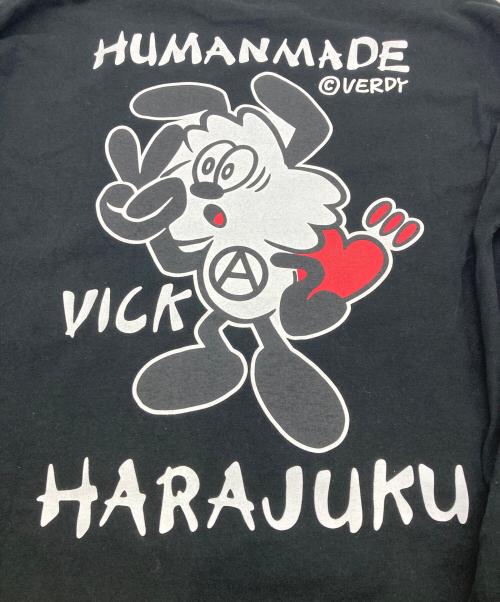 HUMAN MADE（ヒューマンメイド）HUMAN MADE (ヒューマンメイド) VERDY (ヴェルディ) VERDY VICK LONG SLEEVE TEE ブラック サイズ:Lの古着・服飾アイテム