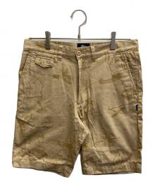 stussy（ステューシー）の古着「00ｓ 地図柄ハーフパンツ」｜ベージュ