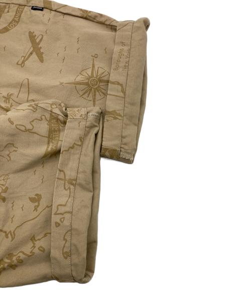 stussy（ステューシー）stussy (ステューシー) 00ｓ 地図柄ハーフパンツ ベージュ サイズ:28の古着・服飾アイテム