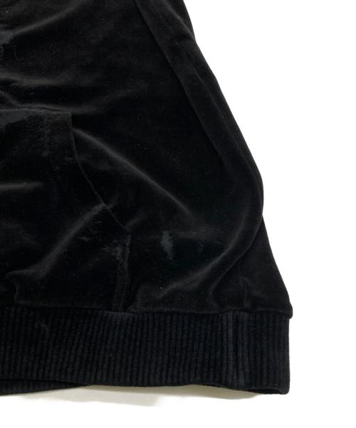 Saint Laurent Paris（サンローランパリ）Saint Laurent Paris (サンローランパリ) ベルベット素材・ダメージ加工パーカー ブラック サイズ:Mの古着・服飾アイテム