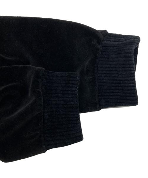 Saint Laurent Paris（サンローランパリ）Saint Laurent Paris (サンローランパリ) ベルベット素材・ダメージ加工パーカー ブラック サイズ:Mの古着・服飾アイテム