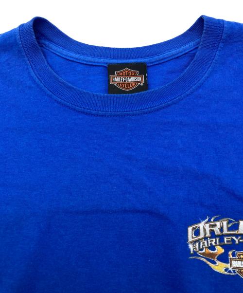 HARLEY-DAVIDSON（ハーレーダビッドソン）HARLEY-DAVIDSON (ハーレーダビッドソン) プリントTシャツ ブルー サイズ:Lの古着・服飾アイテム