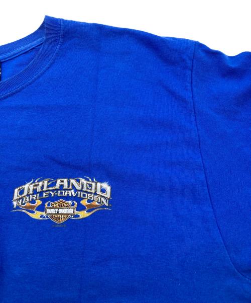 HARLEY-DAVIDSON（ハーレーダビッドソン）HARLEY-DAVIDSON (ハーレーダビッドソン) プリントTシャツ ブルー サイズ:Lの古着・服飾アイテム