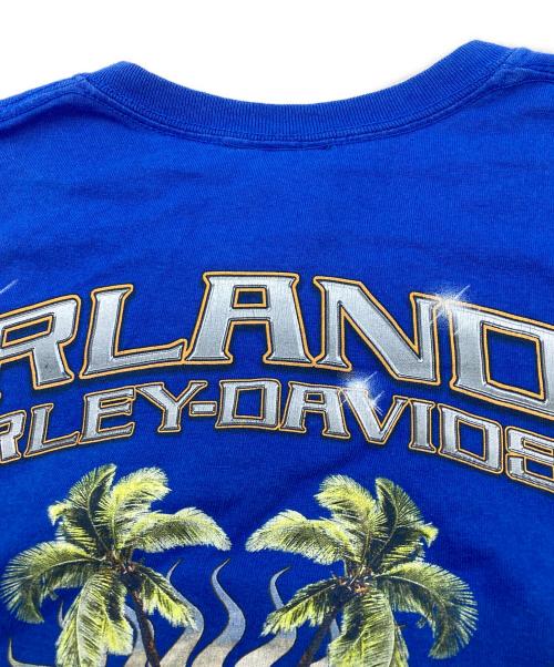 HARLEY-DAVIDSON（ハーレーダビッドソン）HARLEY-DAVIDSON (ハーレーダビッドソン) プリントTシャツ ブルー サイズ:Lの古着・服飾アイテム