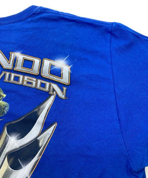 HARLEY-DAVIDSON（ハーレーダビッドソン）HARLEY-DAVIDSON (ハーレーダビッドソン) プリントTシャツ ブルー サイズ:Lの古着・服飾アイテム