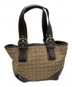 COACHコーチ）の古着「シグネチャートートバッグ」｜ブラウン