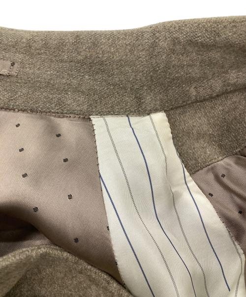 ERMENEGILDO ZEGNA（エルメネジルド・ゼニア）ERMENEGILDO ZEGNA (エルメネジルド・ゼニア) シルク比翼ステンカラーコート ベージュ サイズ:SIZE　52の古着・服飾アイテム