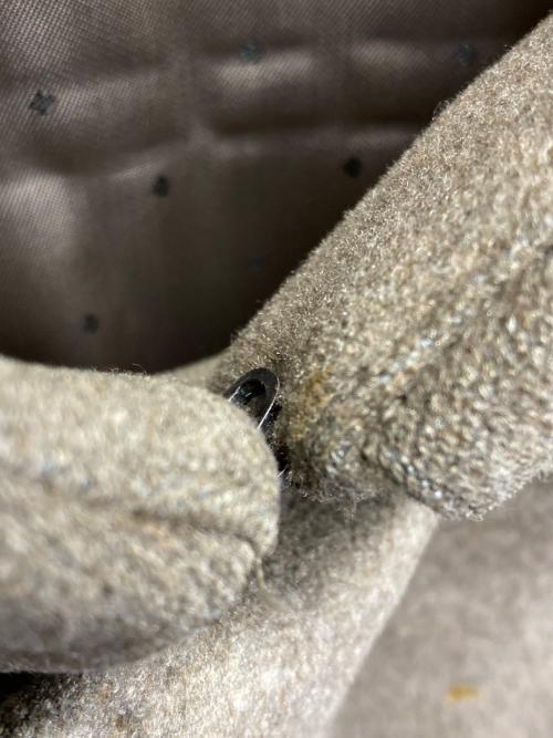 ERMENEGILDO ZEGNA（エルメネジルド・ゼニア）ERMENEGILDO ZEGNA (エルメネジルド・ゼニア) シルク比翼ステンカラーコート ベージュ サイズ:SIZE　52の古着・服飾アイテム