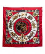 HERMESエルメス）の古着「CHEVAUX DETRAIT 輓馬/カレ90」｜レッド
