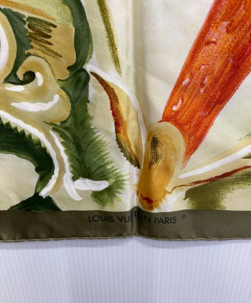 LOUIS VUITTON（ルイ ヴィトン）LOUIS VUITTON (ルイ ヴィトン) 大判シルクスカーフ/James Rosenquist グリーンの古着・服飾アイテム
