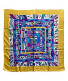 HERMES（エルメス）の古着「CORRESPONDANCE/カレ90」｜イエロー