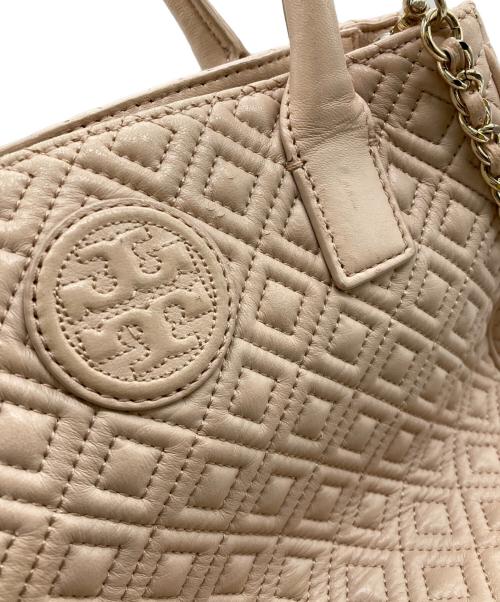 TORY BURCH（トリーバーチ）TORY BURCH (トリーバーチ) キルティングトートバッグ ベージュの古着・服飾アイテム