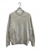 KAGUREカグレ）の古着「リネンクルーネックプルオーバーニット」｜グレー