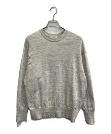 KAGURE（カグレ）の古着「リネンクルーネックプルオーバーニット」｜グレー