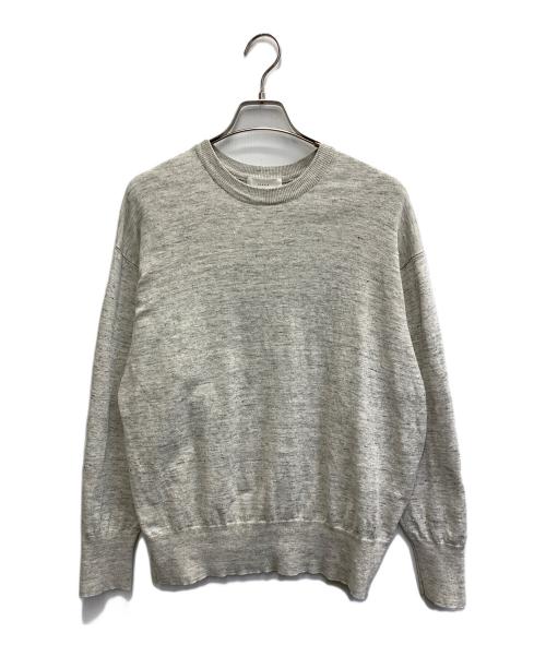 KAGURE（カグレ）kagure (カグレ) リネンクルーネックプルオーバーニット グレー サイズ:Freeの古着・服飾アイテム