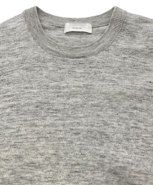 KAGURE（カグレ）kagure (カグレ) リネンクルーネックプルオーバーニット グレー サイズ:Freeの古着・服飾アイテム