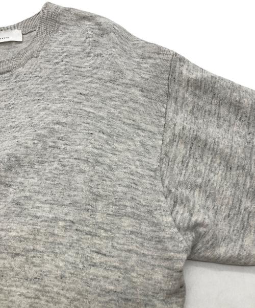 KAGURE（カグレ）kagure (カグレ) リネンクルーネックプルオーバーニット グレー サイズ:Freeの古着・服飾アイテム