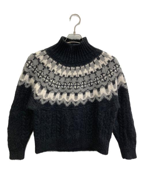 BATONER（バトナ―）BATONER (バトナ―) MOHAIR NORDIC TURTLE NECK ブラック サイズ:1の古着・服飾アイテム