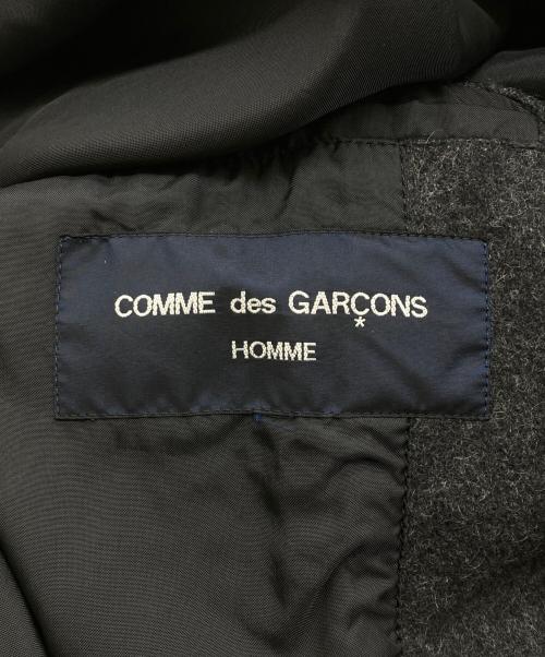 COMME des GARCONS HOMME（コムデギャルソン オム）COMME des GARCONS HOMME (コムデギャルソン オム) ウールナイロンステンカラーコート【AD2004】 グレー サイズ:Lの古着・服飾アイテム