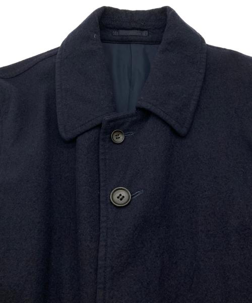 COMME des GARCONS HOMME（コムデギャルソン オム）COMME des GARCONS HOMME (コムデギャルソン オム) ウール縮絨ステンカラーコート【AD2004】 ネイビー サイズ:Lの古着・服飾アイテム