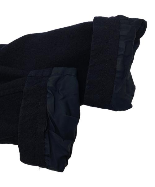 COMME des GARCONS HOMME（コムデギャルソン オム）COMME des GARCONS HOMME (コムデギャルソン オム) ウール縮絨ステンカラーコート【AD2004】 ネイビー サイズ:Lの古着・服飾アイテム