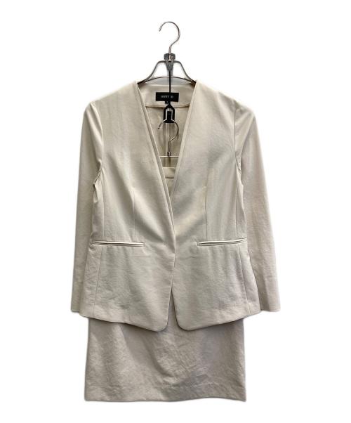 UNTITLED（アンタイトル）UNTITLED (アンタイトル) ノーカラースカートセットアップ ベージュ サイズ:2の古着・服飾アイテム