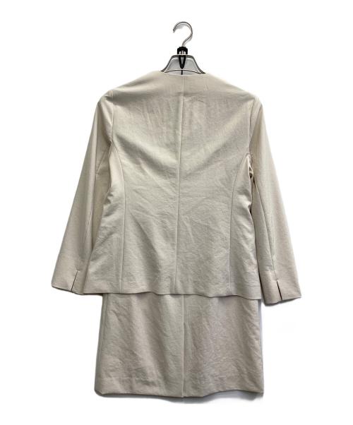 UNTITLED（アンタイトル）UNTITLED (アンタイトル) ノーカラースカートセットアップ ベージュ サイズ:2の古着・服飾アイテム