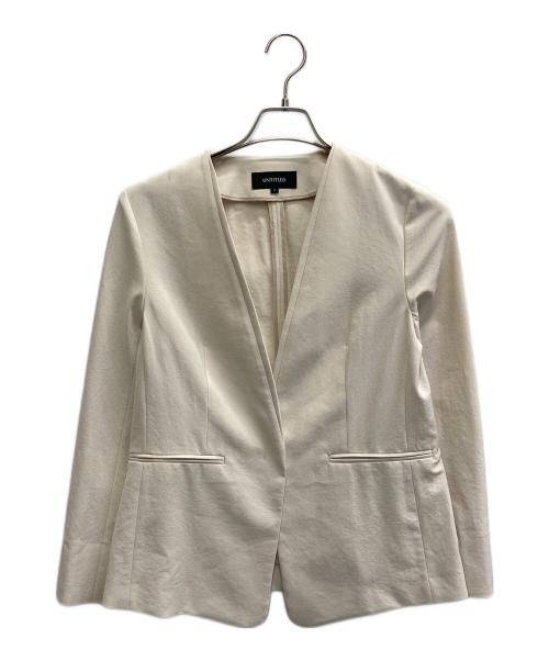 UNTITLED（アンタイトル）UNTITLED (アンタイトル) ノーカラースカートセットアップ ベージュ サイズ:2の古着・服飾アイテム