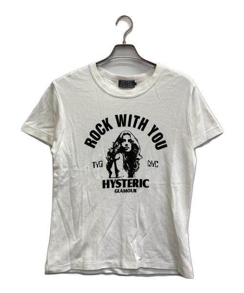 Hysteric Glamour（ヒステリックグラマー）Hysteric Glamour (ヒステリックグラマー) ROCK W YOU Tシャツ ホワイト サイズ:Lの古着・服飾アイテム