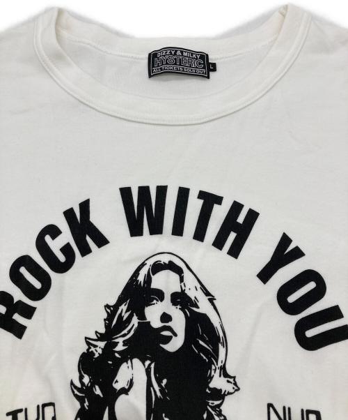 Hysteric Glamour（ヒステリックグラマー）Hysteric Glamour (ヒステリックグラマー) ROCK W YOU Tシャツ ホワイト サイズ:Lの古着・服飾アイテム