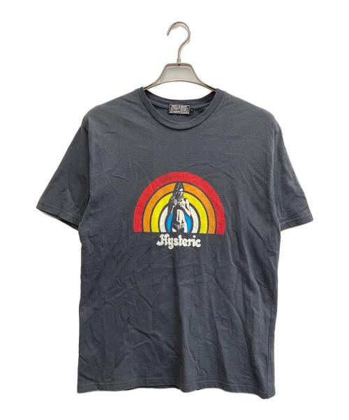 Hysteric Glamour（ヒステリックグラマー）Hysteric Glamour (ヒステリックグラマー) HYSTERIC RAINBOW Tシャツ ネイビー サイズ:Lの古着・服飾アイテム