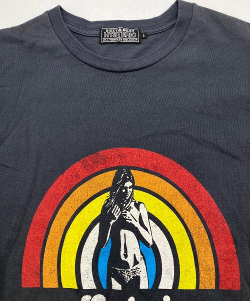 Hysteric Glamour（ヒステリックグラマー）Hysteric Glamour (ヒステリックグラマー) HYSTERIC RAINBOW Tシャツ ネイビー サイズ:Lの古着・服飾アイテム