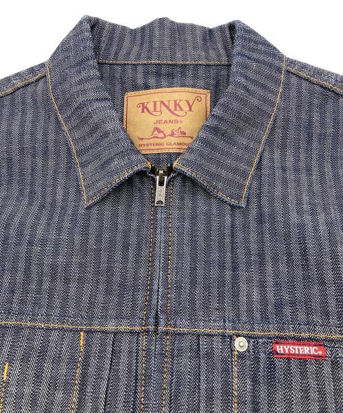 Hysteric Glamour（ヒステリックグラマー）Hysteric Glamour (ヒステリックグラマー) ジップデニムジャケット インディゴ サイズ:Lの古着・服飾アイテム