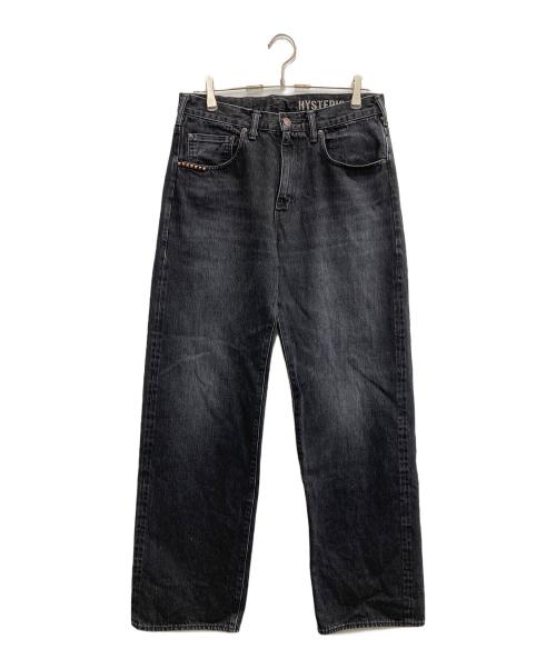 Hysteric Glamour（ヒステリックグラマー）Hysteric Glamour (ヒステリックグラマー) ルーズストレートデニムパンツ ブラック サイズ:30の古着・服飾アイテム