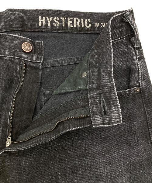 Hysteric Glamour（ヒステリックグラマー）Hysteric Glamour (ヒステリックグラマー) ルーズストレートデニムパンツ ブラック サイズ:30の古着・服飾アイテム