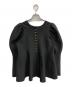 CADUNE（カデュネ）の古着「ペプラム ゴールドボタン トップス」｜ブラック